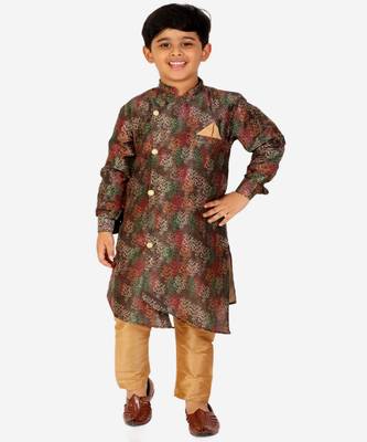 Green Stripes Cotton Jacquard Kurta Pajama Set // Traditional Wear 3