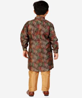 Green Stripes Cotton Jacquard Kurta Pajama Set // Traditional Wear 4