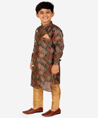 Green Stripes Cotton Jacquard Kurta Pajama Set // Traditional Wear 5