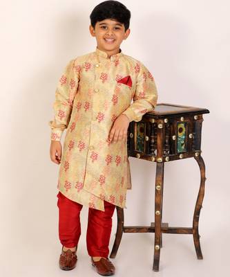 Multicolor Stripes Cotton Jacquard Kurta Pajama Set // Traditional Wear 2