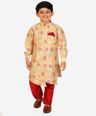 Multicolor Stripes Cotton Jacquard Kurta Pajama Set // Traditional Wear 5