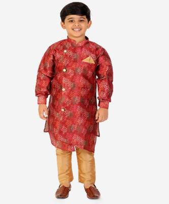 Maroon Stripes Cotton Jacquard Kurta Pajama Set // Traditional Wear 3