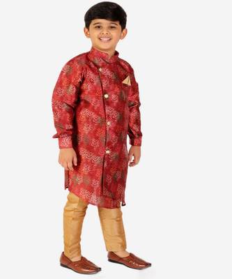 Maroon Stripes Cotton Jacquard Kurta Pajama Set // Traditional Wear 5