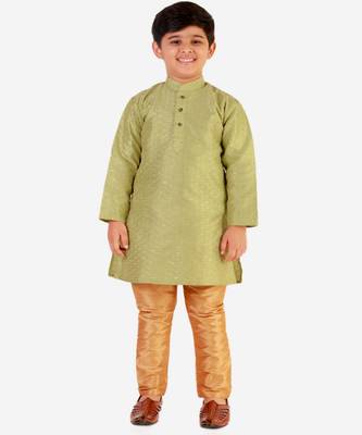 Green Stripes SIlk Jacquard Kurta Pajama Set // Traditional Wear 3