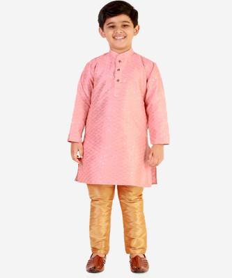 Pink Stripes SIlk Jacquard Kurta Pajama Set // Traditional Wear 2