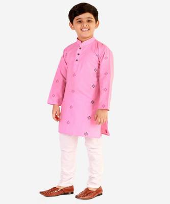 Pink Stripes SIlk Jacquard Kurta Pajama Set // Traditional Wear 2
