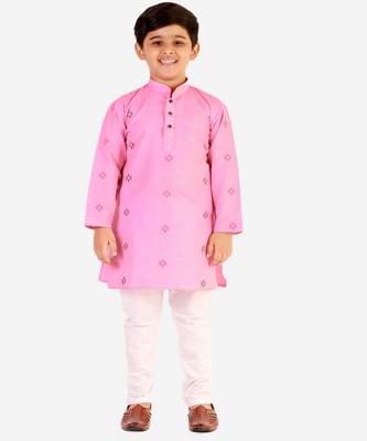 Pink Stripes SIlk Jacquard Kurta Pajama Set // Traditional Wear 3