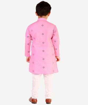 Pink Stripes SIlk Jacquard Kurta Pajama Set // Traditional Wear 4