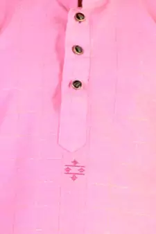 Pink Stripes SIlk Jacquard Kurta Pajama Set // Traditional Wear