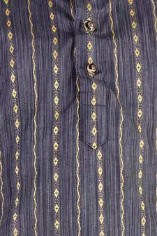 Blue Stripes SIlk Jacquard Kurta Pajama Set // Traditional Wear