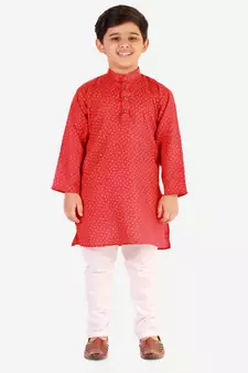 Maroon Stripes SIlk Jacquard Kurta Pajama Set // Traditional Wear