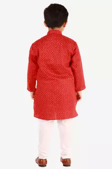 Maroon Stripes SIlk Jacquard Kurta Pajama Set // Traditional Wear