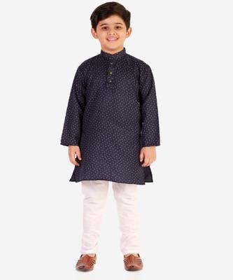 Blue Stripes SIlk Jacquard Kurta Pajama Set // Traditional Wear 4