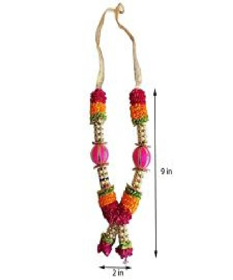 Salvus  Beautiful Artificial Flower Garland/Pooja Haar Mala for God Idols & Photo Frames (Multi_8.2 Inch)