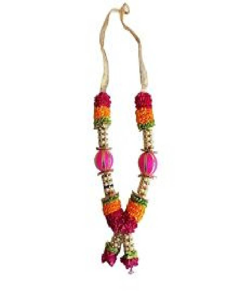Salvus  Beautiful Artificial Flower Garland/Pooja Haar Mala for God Idols & Photo Frames (Multi_8.2 Inch)