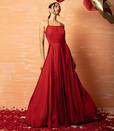 Deep Red Modal Gown Set