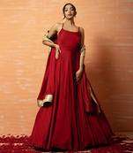 Deep Red Modal Gown Set