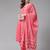 Pink printed cotton ethnic-kurtis