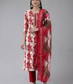 Pink printed silk ethnic-kurtis