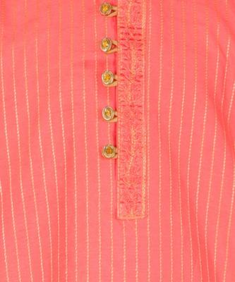Boy's Kurta Pajama For Kids | Striped | Silk | Churindar Pyajama | Traditional Ethnic Wear (S-185) 5