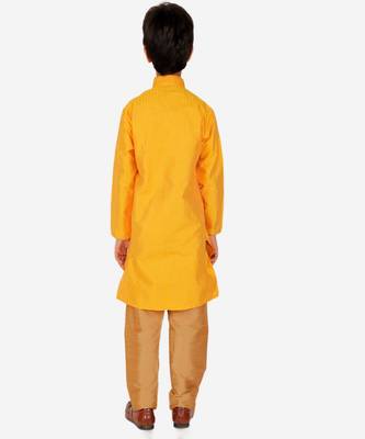 Boy's Kurta Pajama For Kids | Striped | Silk | Churindar Pyajama | Traditional Ethnic Wear (S-185) 4