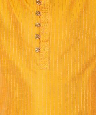 Boy's Kurta Pajama For Kids | Striped | Silk | Churindar Pyajama | Traditional Ethnic Wear (S-185) 5