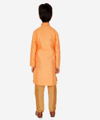 Boy's Kurta Pajama For Kids | Striped | Silk | Churindar Pyajama | Traditional Ethnic Wear (S-185) 1
