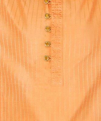 Boy's Kurta Pajama For Kids | Striped | Silk | Churindar Pyajama | Traditional Ethnic Wear (S-185) 5