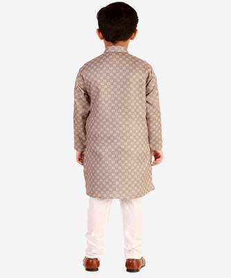 Brown Checks Cotton Kurta Pajama Set // Traditional Wear 2