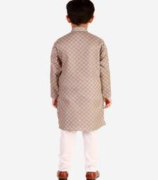 Brown Checks Cotton Kurta Pajama Set // Traditional Wear