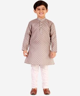 Brown Checks Cotton Kurta Pajama Set // Traditional Wear 1