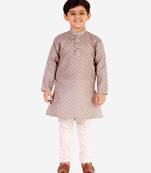 Brown Checks Cotton Kurta Pajama Set // Traditional Wear