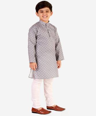 Dark Blue Checks Cotton Kurta Pajama Set // Traditional Wear 1