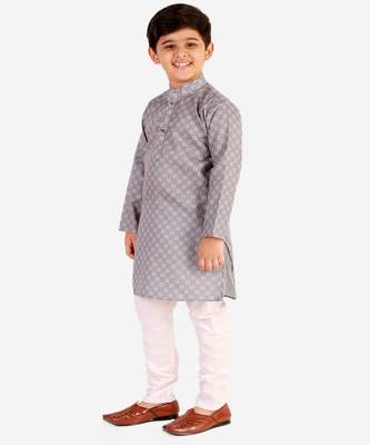 Dark Blue Checks Cotton Kurta Pajama Set // Traditional Wear 2