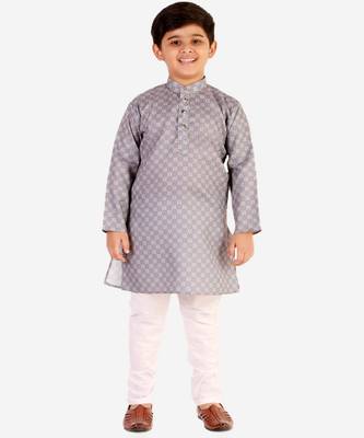 Dark Blue Checks Cotton Kurta Pajama Set // Traditional Wear 3