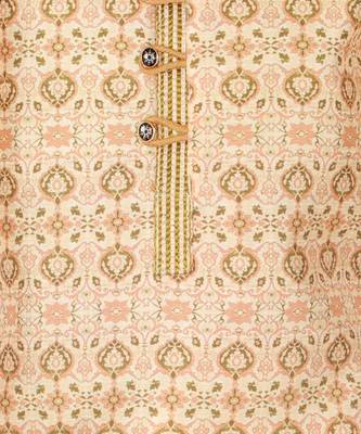 Boy's Kurta Pajama For Kids | Floral Print | Silk | Churindar Pyajama | Traditional Ethnic Wear (S-187) 5