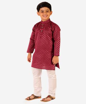 Boy's Cotton Kurta Pajama Kids Ethnic Wear Traditional Wear (S-188) 1
