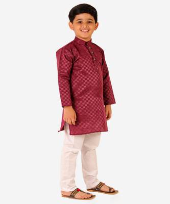 Boy's Cotton Kurta Pajama Kids Ethnic Wear Traditional Wear (S-188) 4