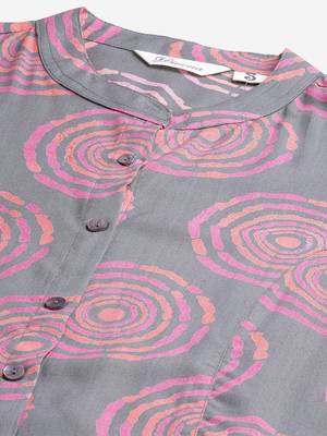 Grey printed viscose rayon tunics 2