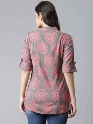 Grey printed viscose rayon tunics 4