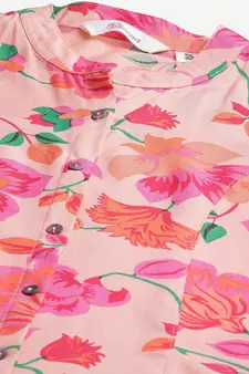Peach printed viscose rayon tunics