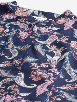 Blue printed viscose rayon tunics 2