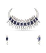 Muntaha Navy Blue  White