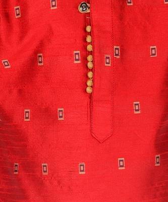 Boy's Kurta Pajama For Kids | Self | Silk | Churindar Pyajama | Traditional Ethnic Wear (S-192) 5