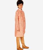 Boy's Kurta Pajama For Kids | Self | Silk | Churindar Pyajama | Traditional Ethnic Wear (S-192)