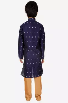 Boy's Kurta Pajama For Kids | Self | Silk | Churindar Pyajama | Traditional Ethnic Wear (S-192)