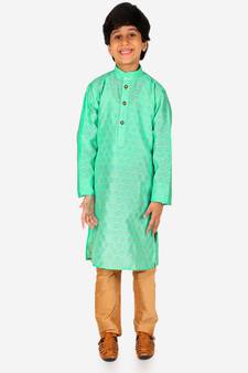 Boy's Kurta Pajama For Kids | Silk | Churindar Pyajama | Traditional Ethnic Wear (S-194)