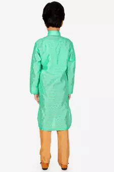 Boy's Kurta Pajama For Kids | Silk | Churindar Pyajama | Traditional Ethnic Wear (S-194)