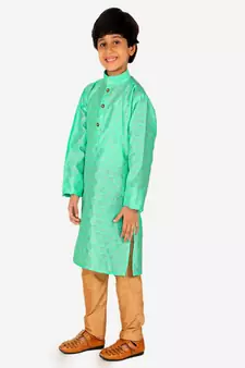 Boy's Kurta Pajama For Kids | Silk | Churindar Pyajama | Traditional Ethnic Wear (S-194)