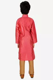 Boy's Kurta Pajama For Kids | Silk | Churindar Pyajama | Traditional Ethnic Wear (S-194)